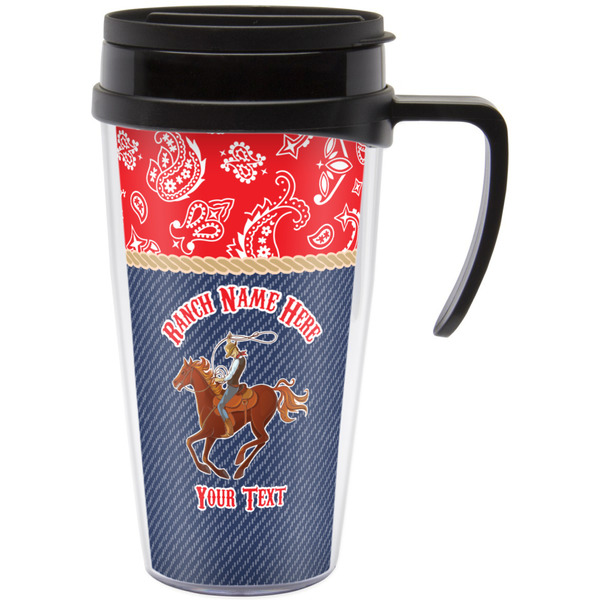 Custom Western Ranch Acrylic Travel Mug with Handle (Personalized)