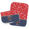 Western Ranch Two Rectangle Burp Cloths - Open & Folded