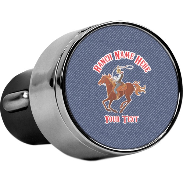 Custom Western Ranch USB Car Charger (Personalized)