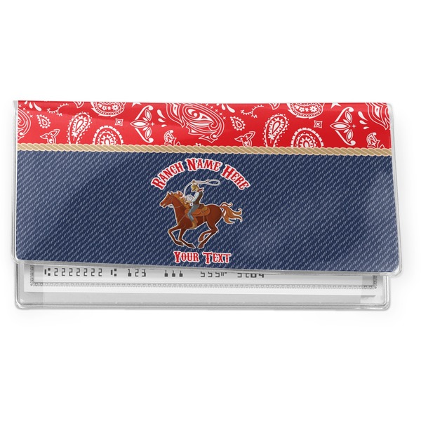 Custom Western Ranch Vinyl Checkbook Cover (Personalized)