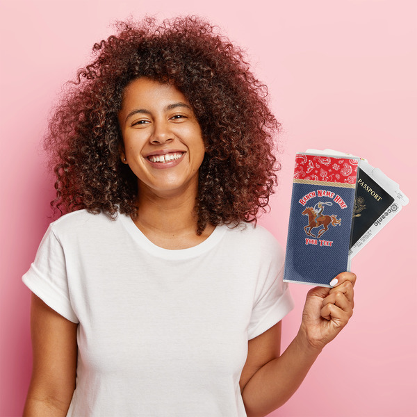 Western Ranch Vinyl Document Holder - LIFESTYLE