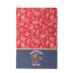 Western Ranch Waffle Weave Golf Towel (Personalized)