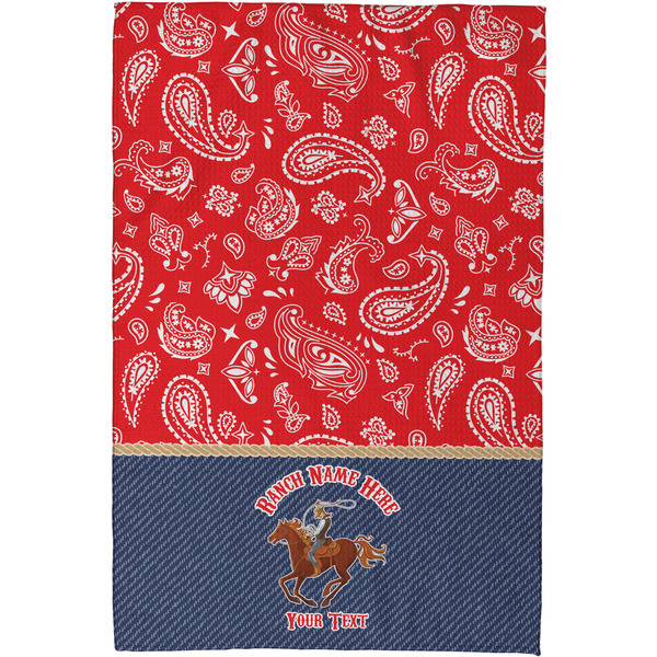 Western Ranch Waffle Weave Towel - Full Color Print - Approval Image