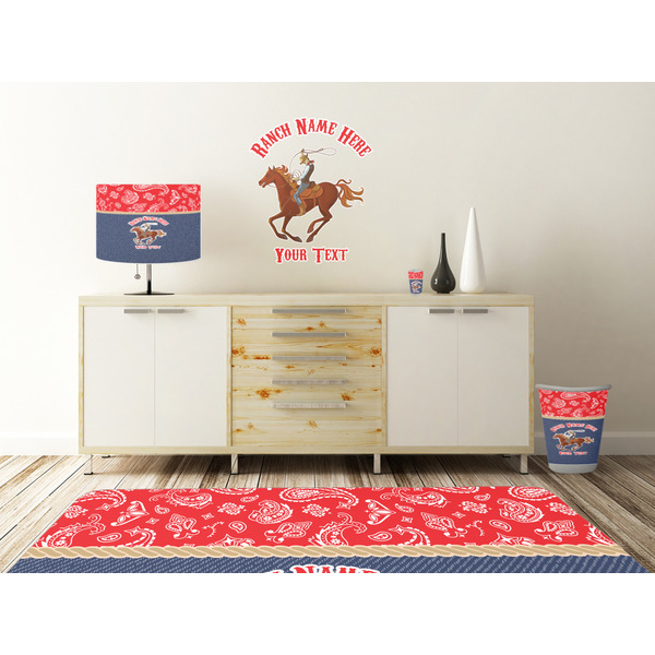 Western Ranch Wall Graphic Decal Wooden Desk