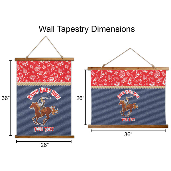 Western Ranch Wall Hanging Tapestries - Parent/Sizing