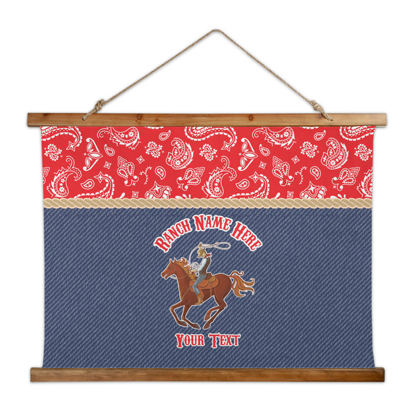 Custom Western Ranch Wall Hanging Tapestry - Wide (Personalized)