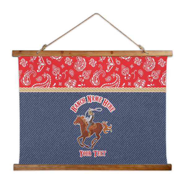 Custom Western Ranch Wall Hanging Tapestry - Wide (Personalized)