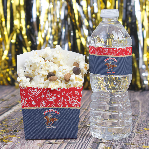 Western Ranch Water Bottle Label - w/ Favor Box