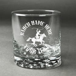 Western Ranch Whiskey Glass (Single) (Personalized)