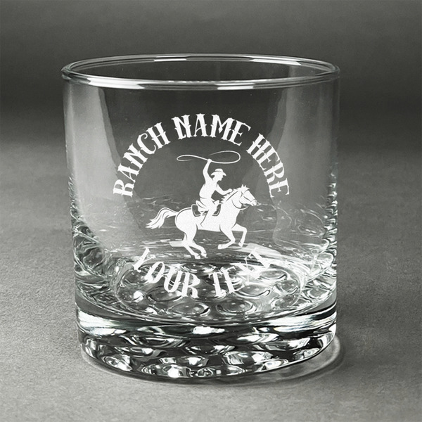 Custom Western Ranch Whiskey Glass (Single) (Personalized)