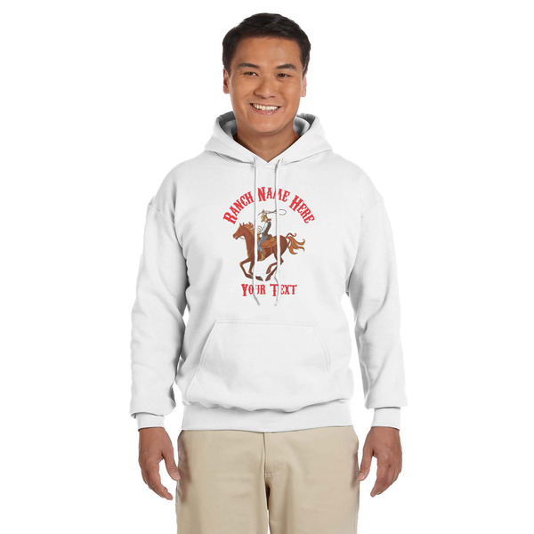 Custom Western Ranch Hoodie - White (Personalized)