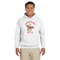 Western Ranch White Hoodie on Model - Front