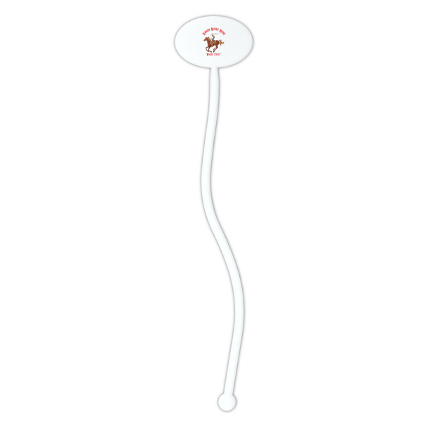 Western Ranch White Plastic 7" Stir Stick - Oval - Single Stick