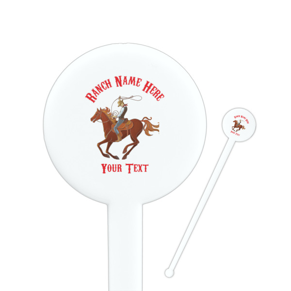 Custom Western Ranch Round Plastic Stir Sticks (Personalized)
