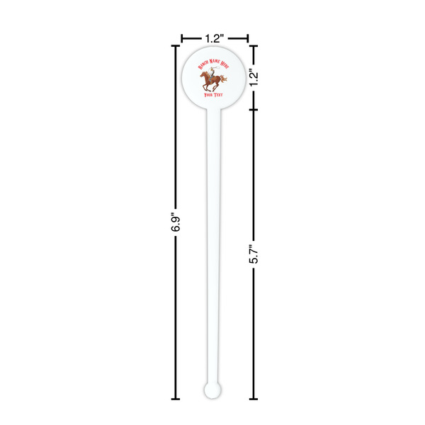 Western Ranch White Plastic 7" Stir Stick - Round - Dimensions