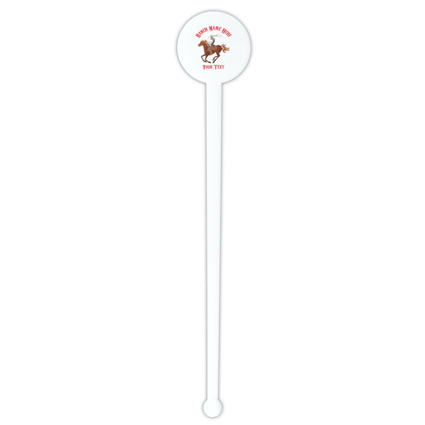 Western Ranch White Plastic 7" Stir Stick - Round - Single Stick