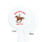 Western Ranch White Plastic 7" Stir Stick - Single Sided - Round - Front & Back