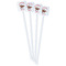 Western Ranch White Plastic Stir Stick - Double Sided - Square - Front