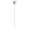 Western Ranch White Plastic Stir Stick - Double Sided - Square - Single Stick