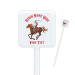 Western Ranch Square Plastic Stir Sticks (Personalized)