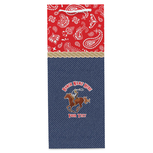 Western Ranch Wine Gift Bag - Gloss - Front