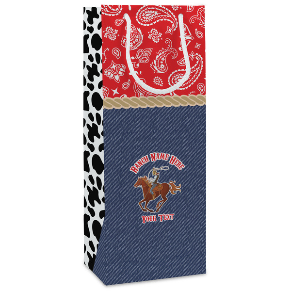 Custom Western Ranch Wine Gift Bags (Personalized)