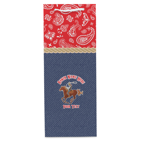 Western Ranch Wine Gift Bag - Matte - Front
