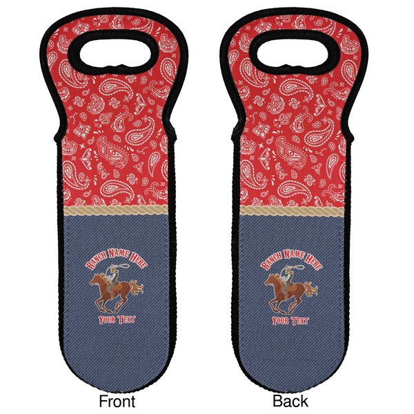 Western Ranch Wine Tote Front & Back