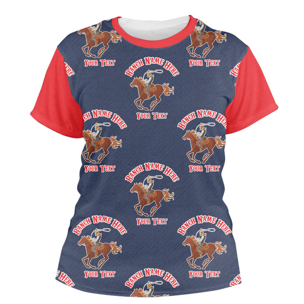 Custom Western Ranch Women's Crew T-Shirt - Small (Personalized)