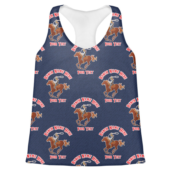 Custom Western Ranch Womens Racerback Tank Top - Small (Personalized)