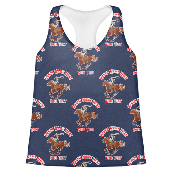 Custom Western Ranch Womens Racerback Tank Top - X Small (Personalized)