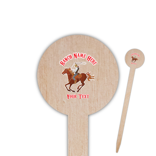 Custom Western Ranch Round Wooden Food Picks (Personalized)