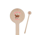 Western Ranch 7.5" Round Wooden Stir Sticks - Double Sided (Personalized)