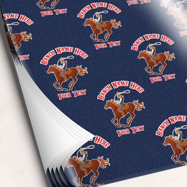 Custom Western Ranch Wrapping Paper Sheets (Personalized)