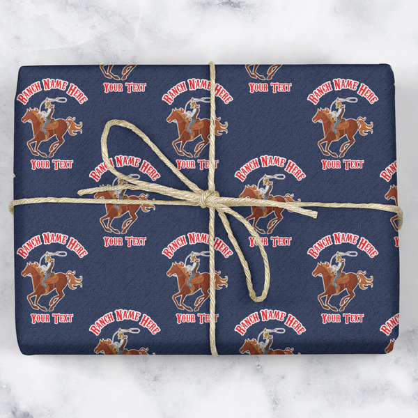 Western Ranch Wrapping Paper Roll - Matte - Wrapped Box