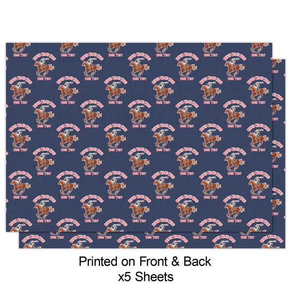Western Ranch Wrapping Paper Sheet - Double Sided - Front