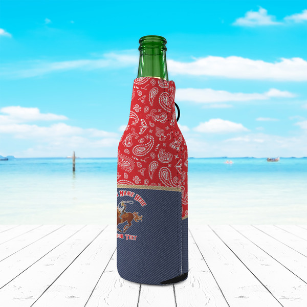 Western Ranch Zipper Bottle Cooler - LIFESTYLE