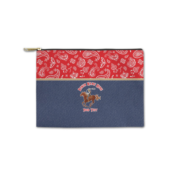 Custom Western Ranch Zipper Pouch - Small - 8.5"x6" (Personalized)