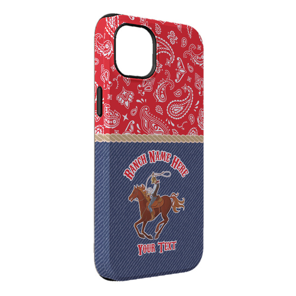 Custom Western Ranch iPhone Case - Rubber Lined - iPhone 14 Plus (Personalized)