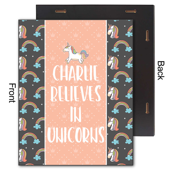 Unicorns 11x14 Wood Print - Front & Back View