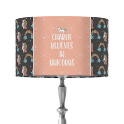 Unicorns 12" Drum Lamp Shade - Fabric (Personalized)
