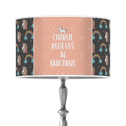 Unicorns 12" Drum Lamp Shade - Poly-film (Personalized)