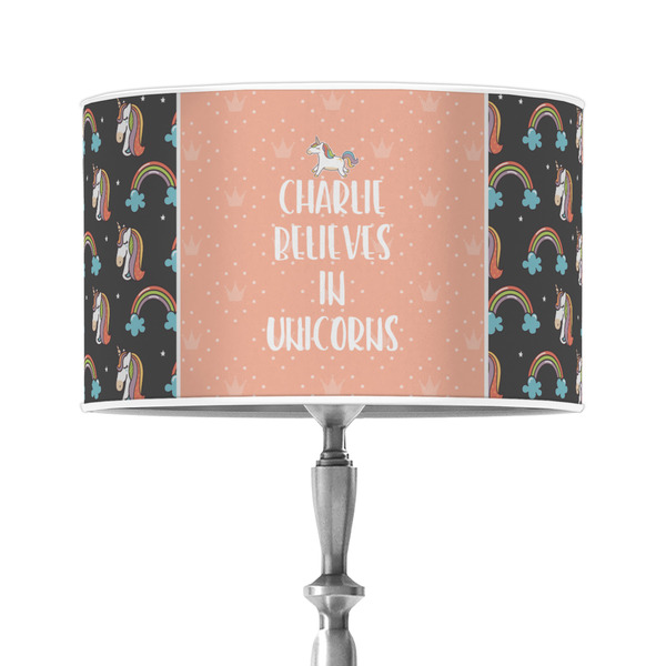 Custom Unicorns 12" Drum Lamp Shade - Poly-film (Personalized)