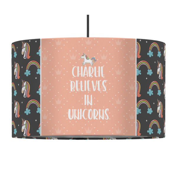 Unicorns 12" Drum Lampshade - PENDANT (Fabric)
