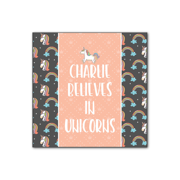Custom Unicorns Wood Print - 12x12 (Personalized)