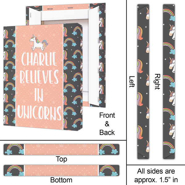 Unicorns 16x20 - Canvas Print - Approval