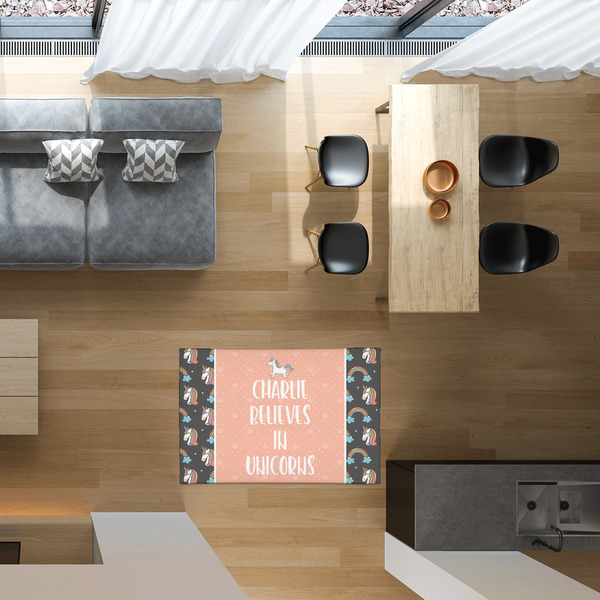 Unicorns 2'x3' Indoor Area Rugs - IN CONTEXT