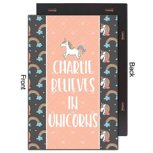 Unicorns 20x30 Wood Print - Front & Back View