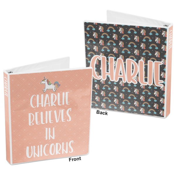 Unicorns 3-Ring Binder Front and Back