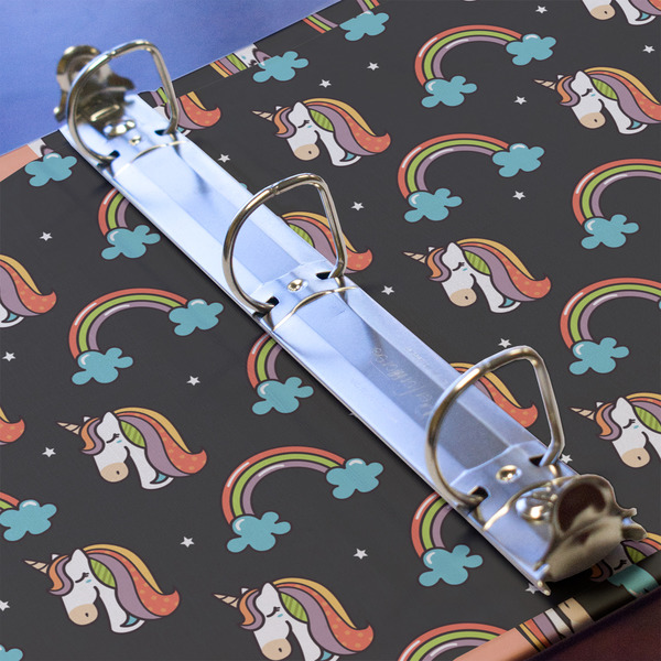 Unicorns 3 Ring Binders - Full Wrap - 1" - DETAIL